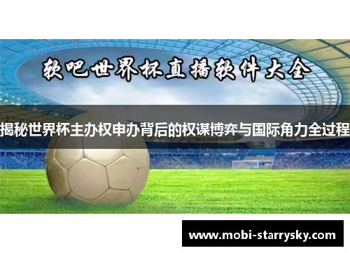 揭秘世界杯主办权申办背后的权谋博弈与国际角力全过程